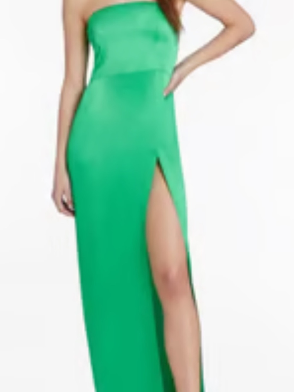 Amanda Uprichard Grass Green silk maxi dress • medium • nwt • $311
